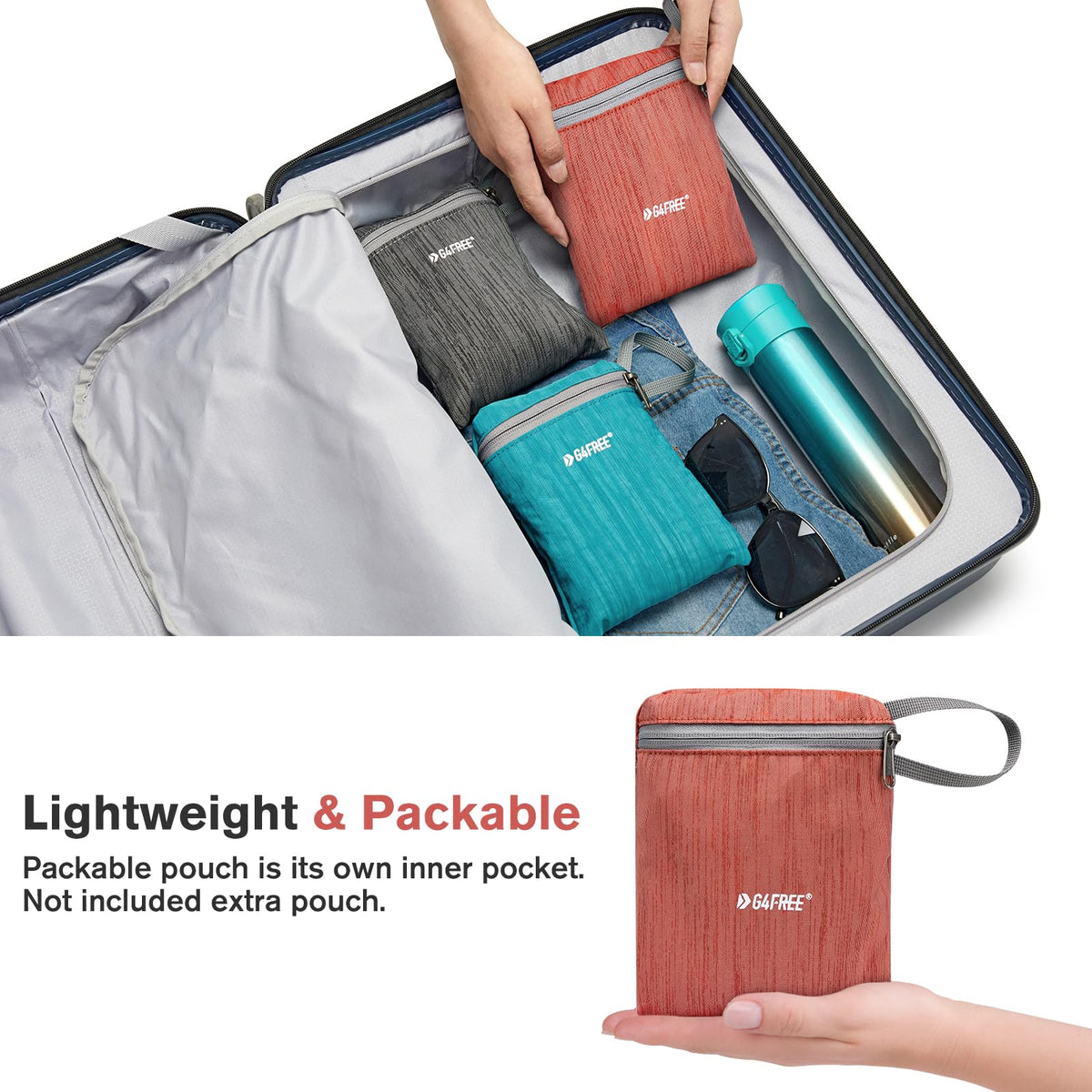 G4Free 10L/15L Hiking Backpack Lightweight Packable Hiking Daypack Small Travel Outdoor Foldable Shoulder Bag