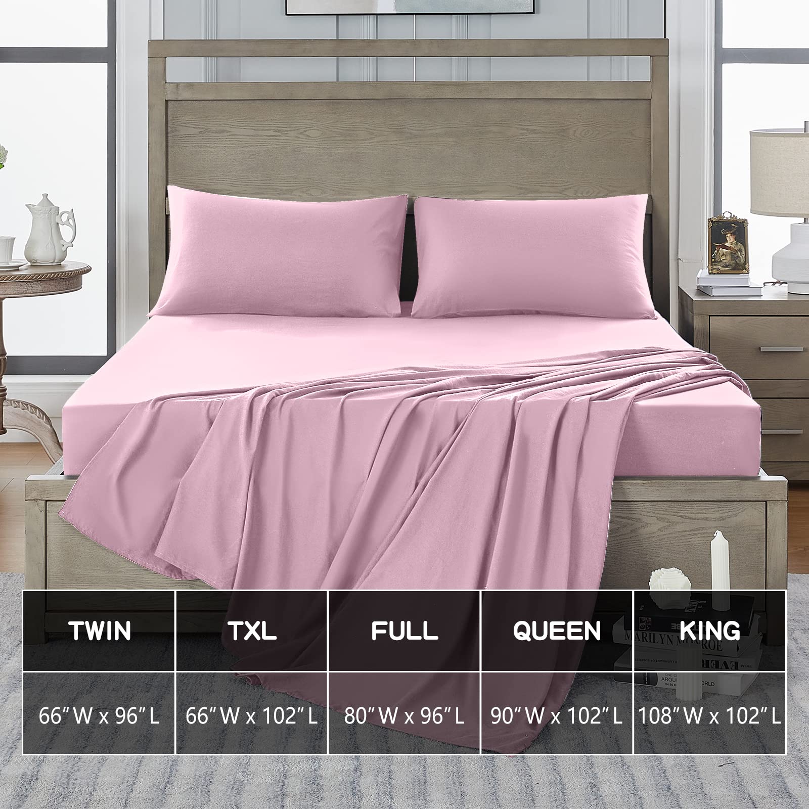 FreshCulture Twin XL Flat Sheet - Hotel Quality Twin XL Flat Sheet Only - Brushed Microfiber Top Sheet - Ultra Soft & Breathable - Wrinkle-Free - Easy Care - Single Flat Sheet (Twin XL, Beige)