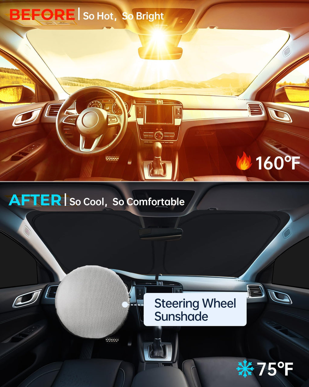 for Toyota 4Runner 2010-2024 Car Window Shades, 8pcs Privacy Sun Shade Set for Front Windshield Side and Rear Windows, Full Window Covers Keeps Vehicle Cool for Camping Napping