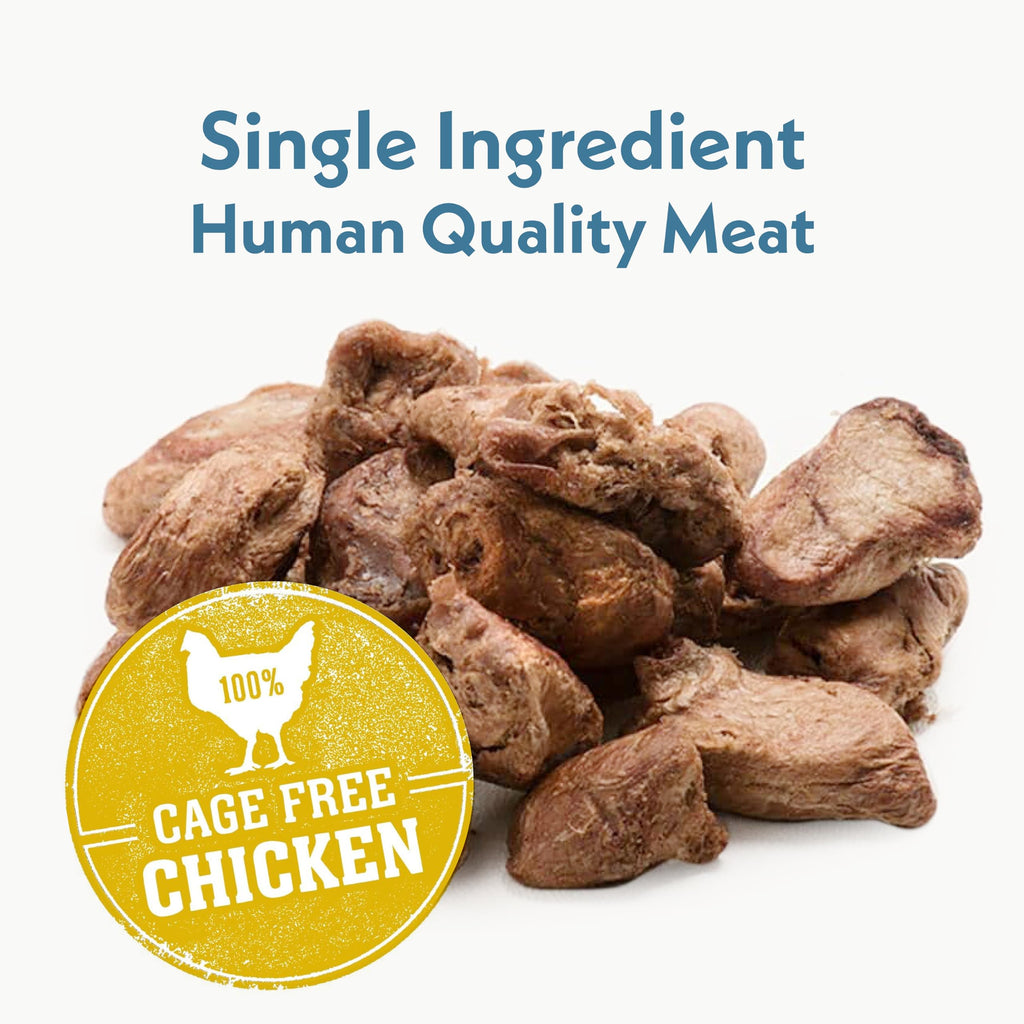 Fresh Is Best Freeze Dried Dog Treats - Raw Freeze Dried Chicken Breast for Dogs & Cats - Healthy Dog Training Treats in Resealable Zipper Bag - High-Protein Single Ingredient - Made in the USA