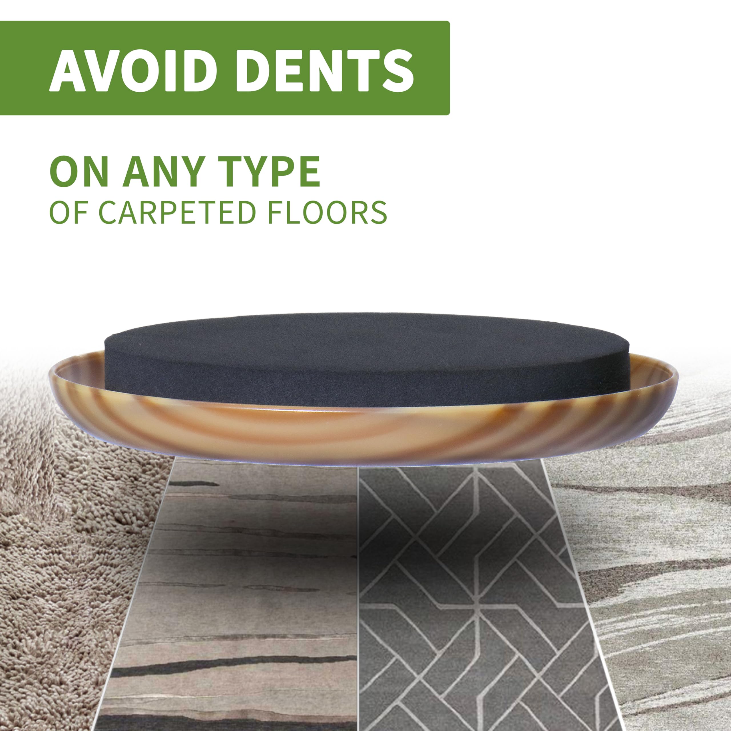 Furniture Sliders for Carpet 4 PCS - 9 1/2 inch Furniture Moving Slider Chair Legs Floors Protectors– Move Your Furniture Easy & Safely (for Carpet)