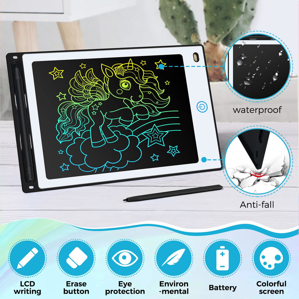 Zhehao 32 Pcs LCD Writing Tablet for Kids Bulk 8.5 Inch Colorful Doodle Board Tablet Erasable Doodle Pad Educational Toy Birthday Easter Gift for Boys Girl Age 3-10(Black)