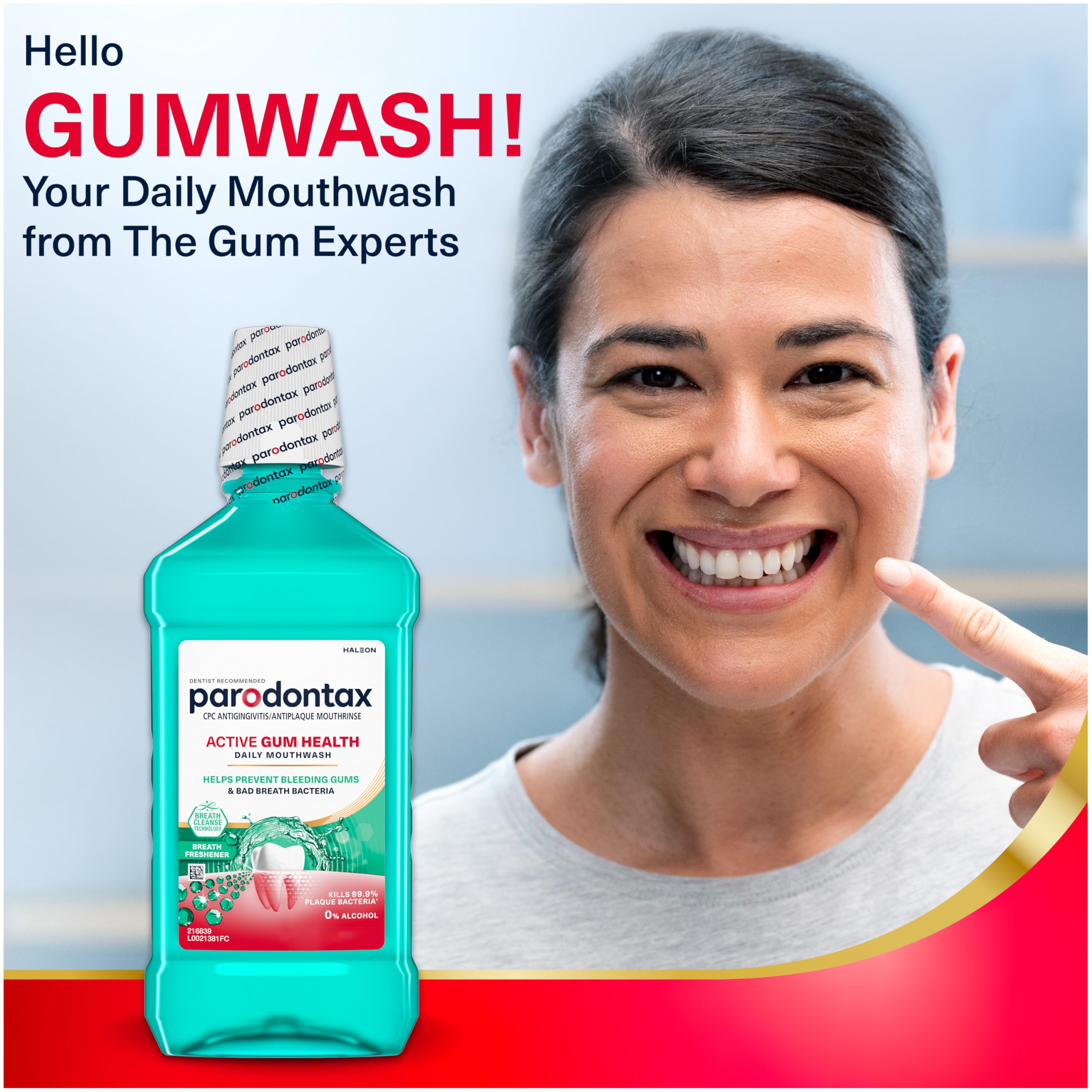 Parodontax Active Gum Health Breath Freshener Mouthwash, 3 x 16.9 fl oz