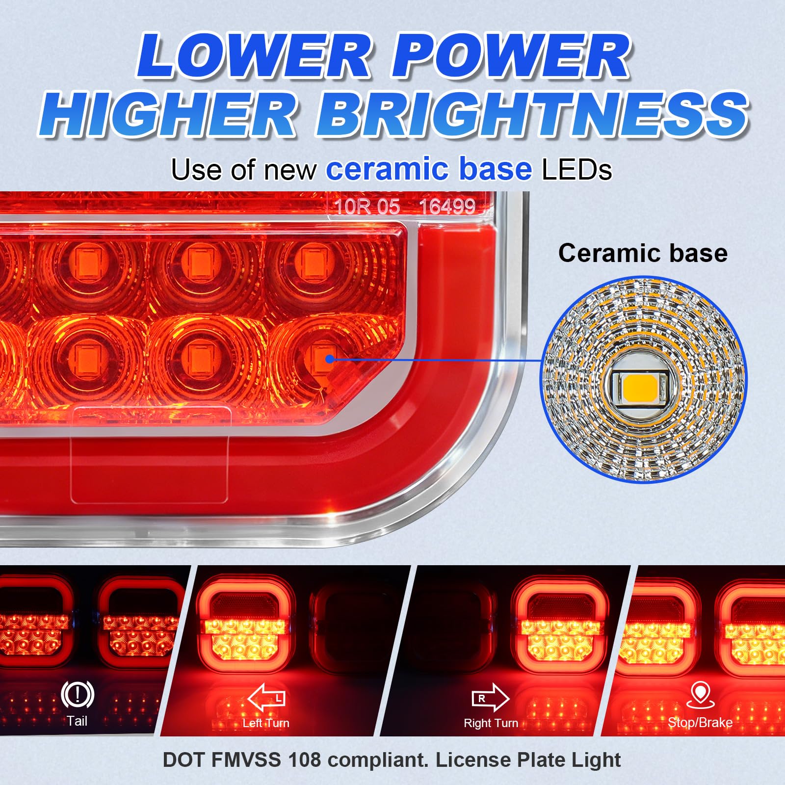 Agrieyes Halo Wireless Trailer Lights, 2 Mounting Options Magnetic Trailer Light for Towing, Portable LED Tow Lights Kit for Trucks, Boat, RV Amber