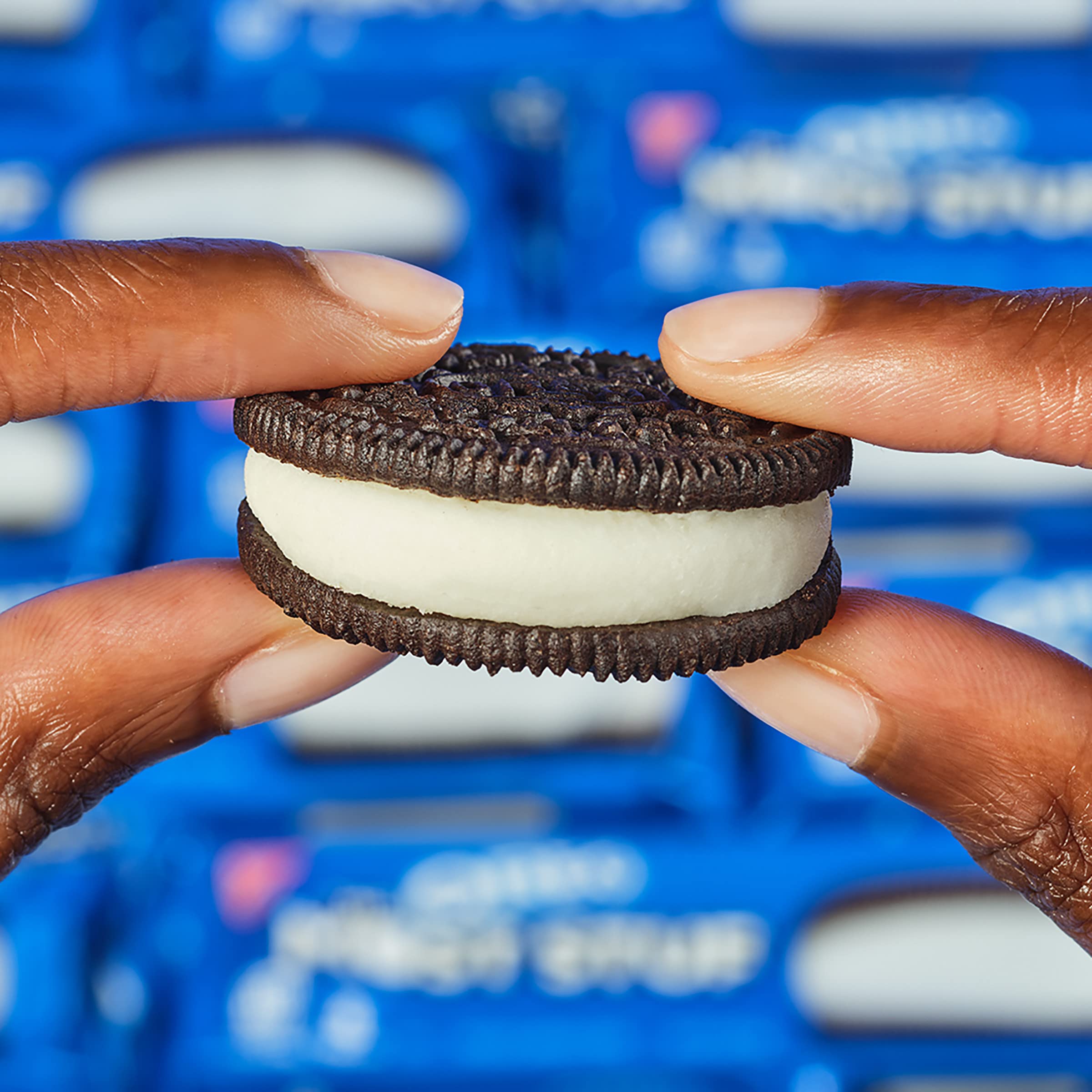 OREO Double Stuf Golden Sandwich Cookies, Family Size, 20 oz