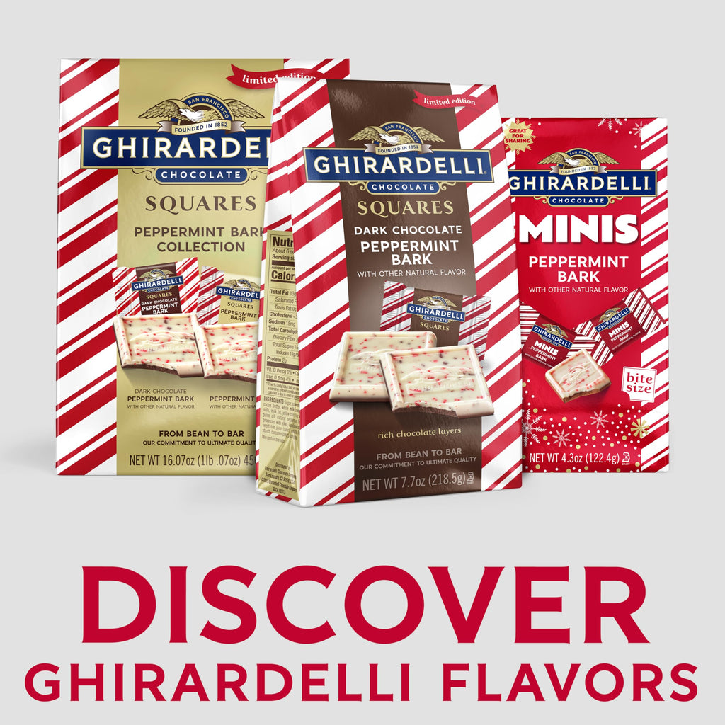 Ghirardelli Peppermint Bark Collection, Holiday Chocolate Assortment, Dark and White Chocolate with Peppermint, 10.4 oz