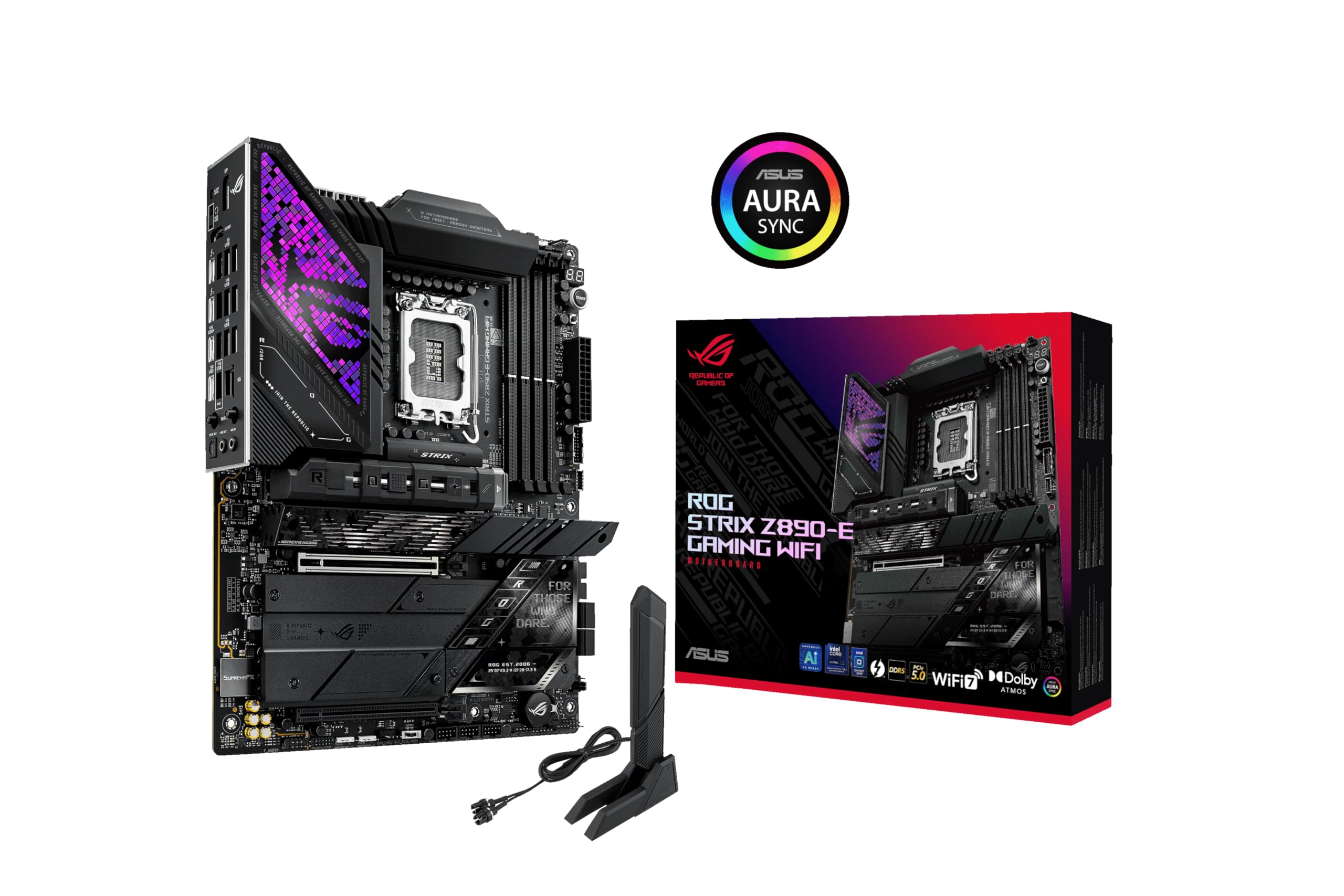 ASUS ROG Strix Z790-E Gaming WiFi 6E LGA 1700(Intel 14th,13th&12th Gen) ATX gaming motherboard(PCIe 5.0, DDR5,18+1 power stages,2.5 Gb LAN,Thunderbolt 4,5xM.2, 1xPCIe 5.0 M.2,Front panel USB 3.2 port)