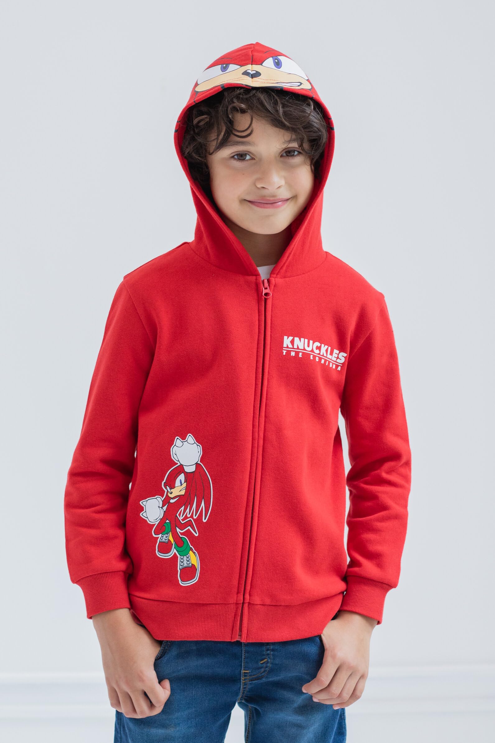 SEGA Sonic the Hedgehog Cosplay Fleece Zip-Up Hoodie Toddler to Big Kid