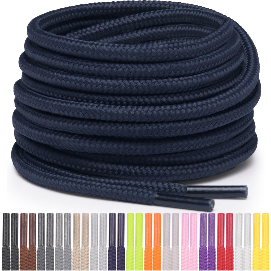 Miscly Round Shoelaces [1 Pair] 5/32″ Thick - For Shoes, Sneakers & Boots