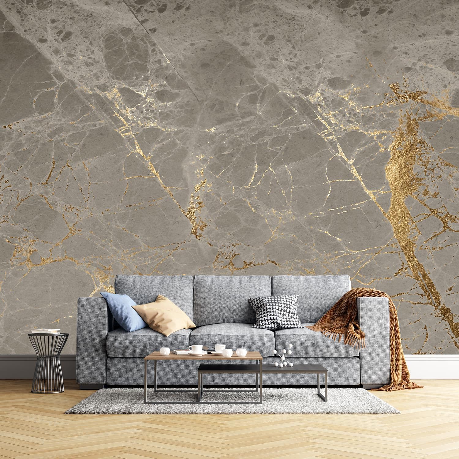 YQWDMX -Nursery Cartoon Woods Hand-Painted Animal Wallpaper Children's Room XT10 S 100" x 65"