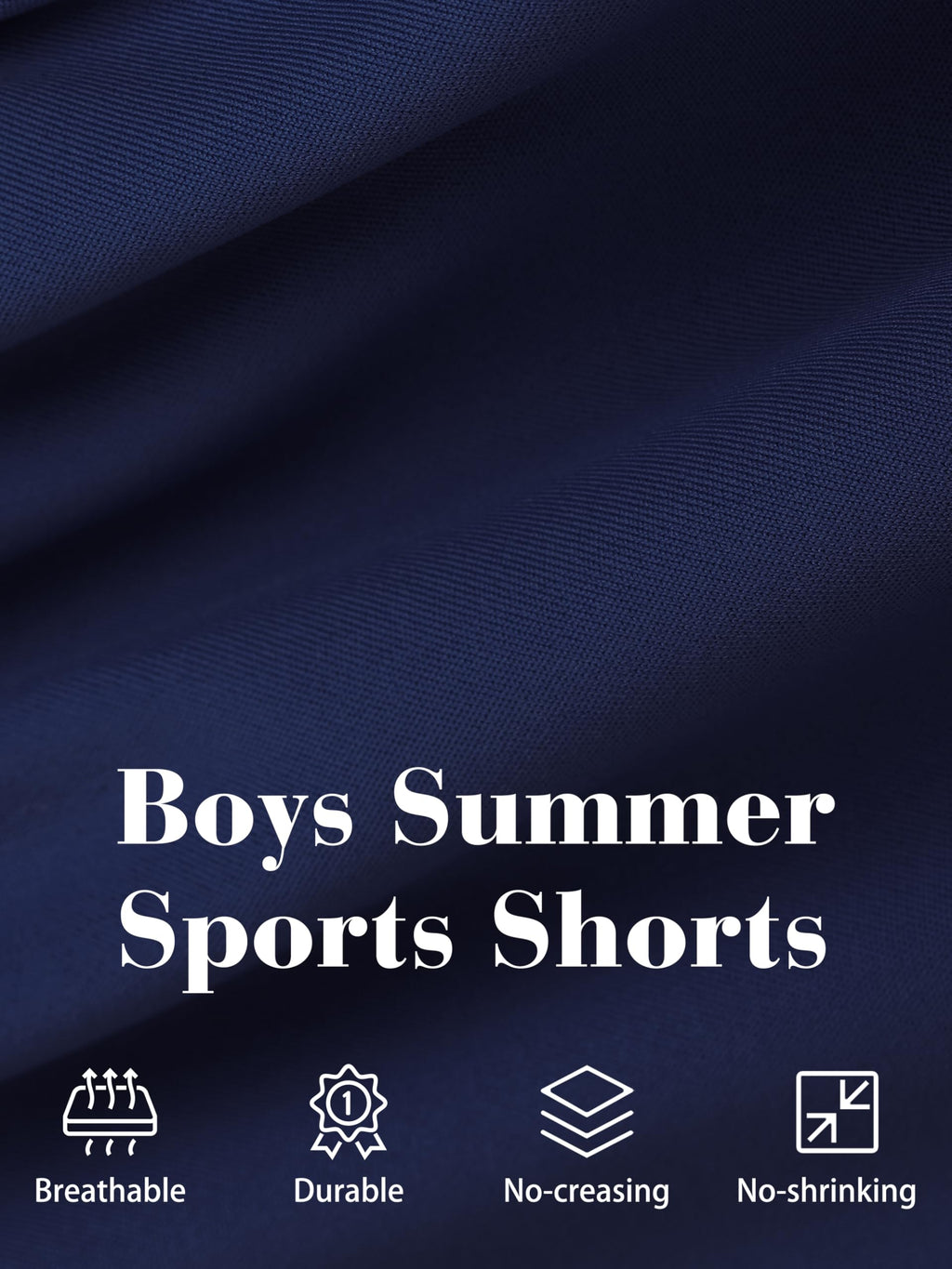 Resinta 4 Pack Toddler Boy Shorts Elastic Waist Boys Athletic Basketball Soccer Shorts Summer Pull-On Comfort for Playwear