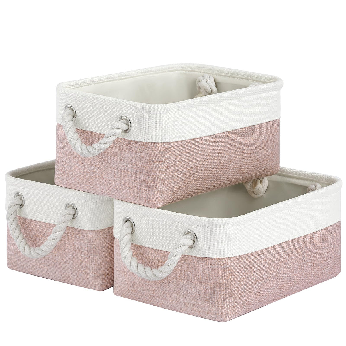 Storage Baskets for Shelves 11.8x7.9x5.2 Inch, Foldable Fabric Storage Bins with Handles, Small Storage Baskets for Organizing Closet, Office, Home Organization (1-Pack, Gray)