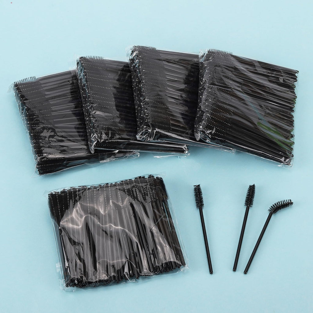 Tbestmax 500 Disposable Mascara Wands Eyelash Brush Spoolies for Eyebrow Eye Lash Extension, Makeup Brushes Applicators Kits - 5 Colors