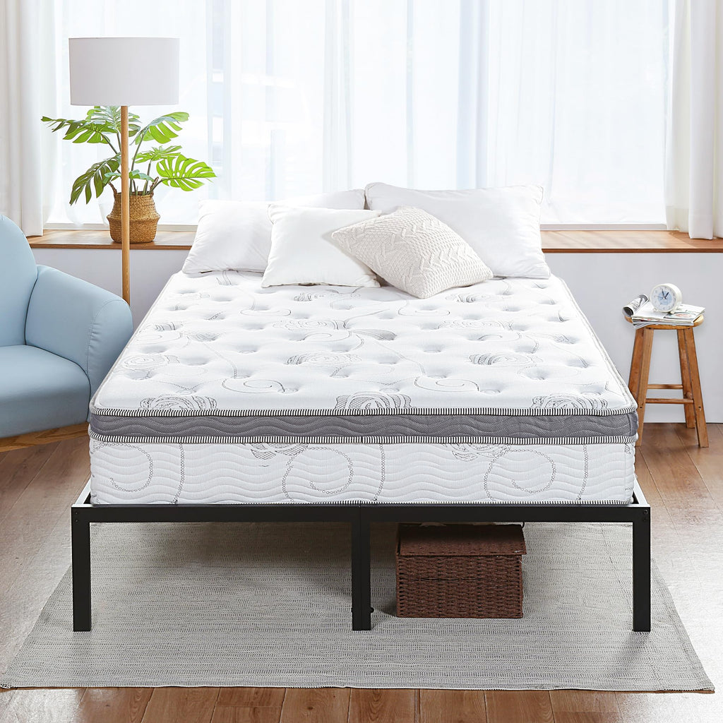 Olee Sleep Full Mattress, 10 Inch Support Cloud Hybrid Mattress, Gel Infused Memory Foam, Pocket Spring for Support and Pressure Relief, CertiPUR-US Certified, Bed-in-a-Box, Soft, Full Size