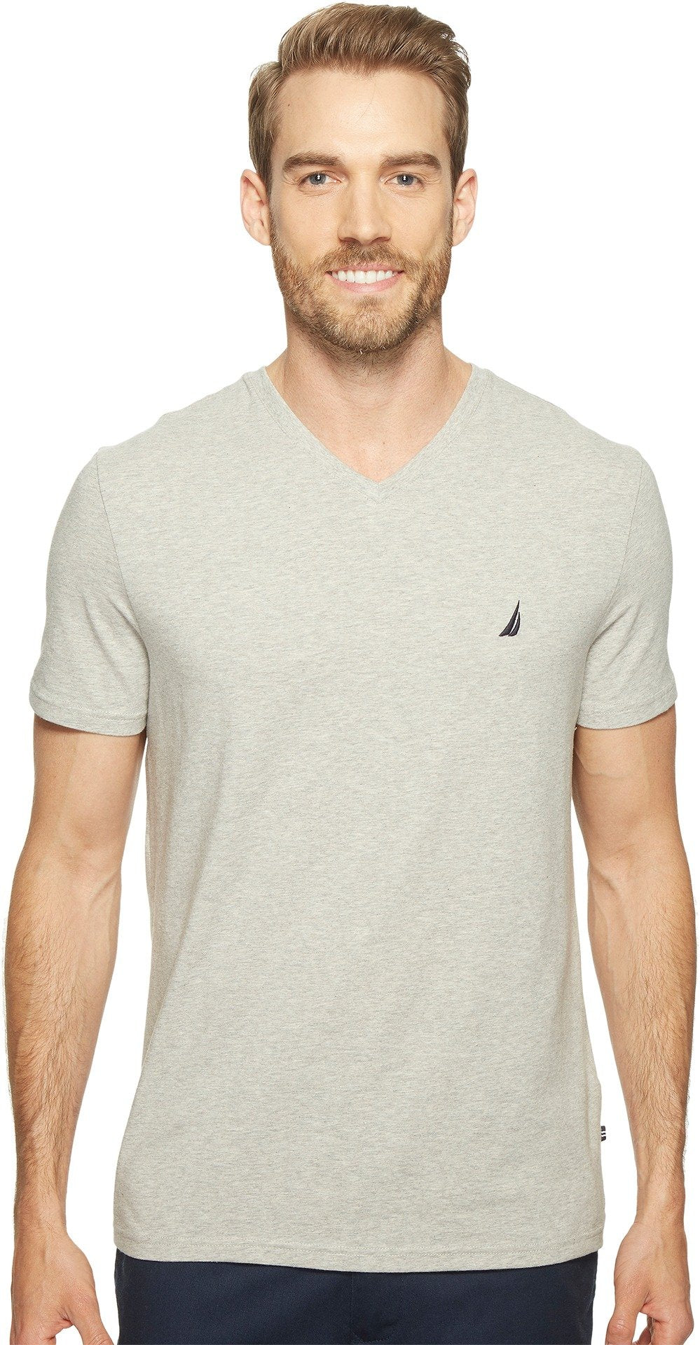 Nautica Mens Short Sleeve Solid Slim Fit V-Neck T-Shirt
