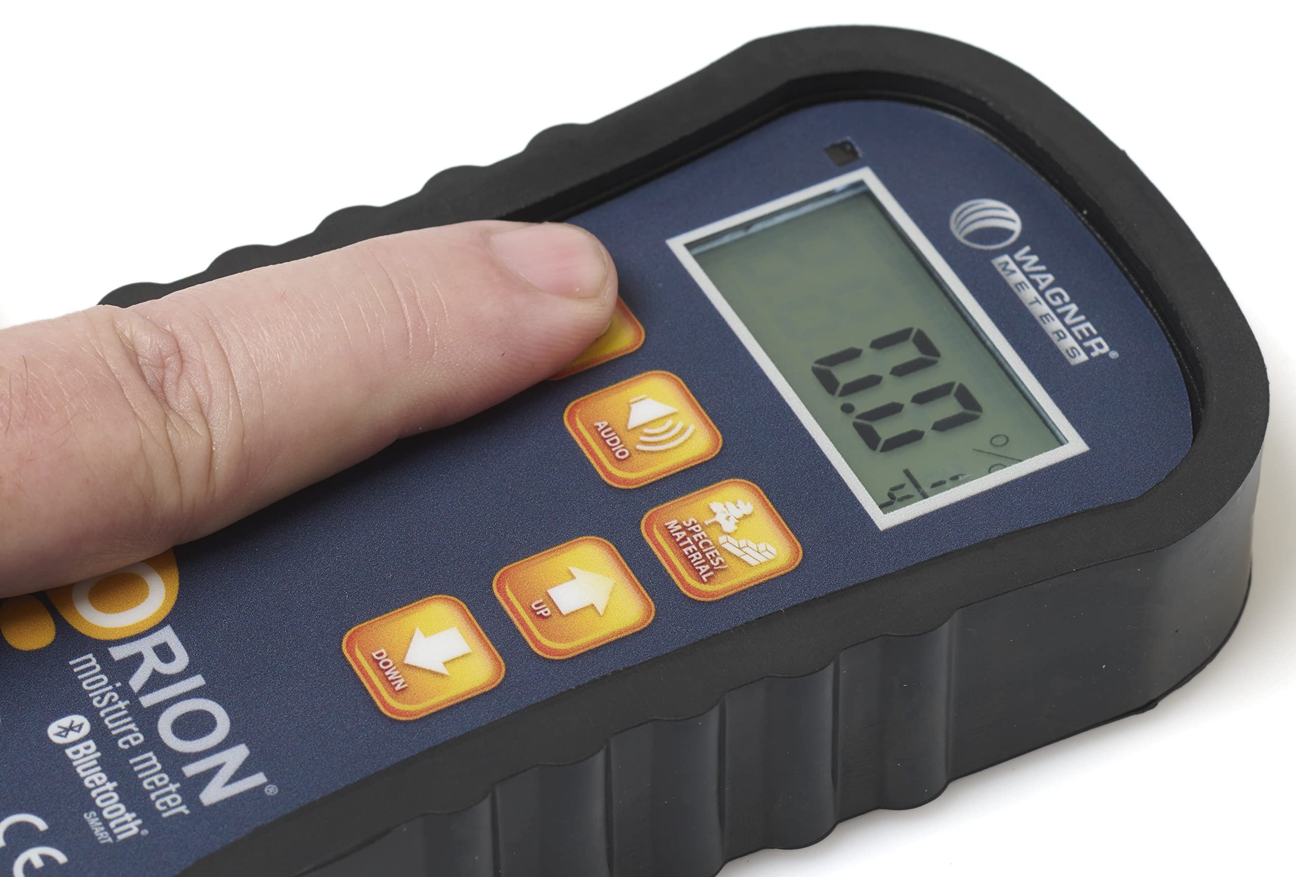 Orion® 910 Pinless Wood Moisture Meter Kit by Wagner Meters | Accurate, Non-Damaging, Deep Depth Lumber Moisture Measurement, On-site Calibration (Standard Calibrator)