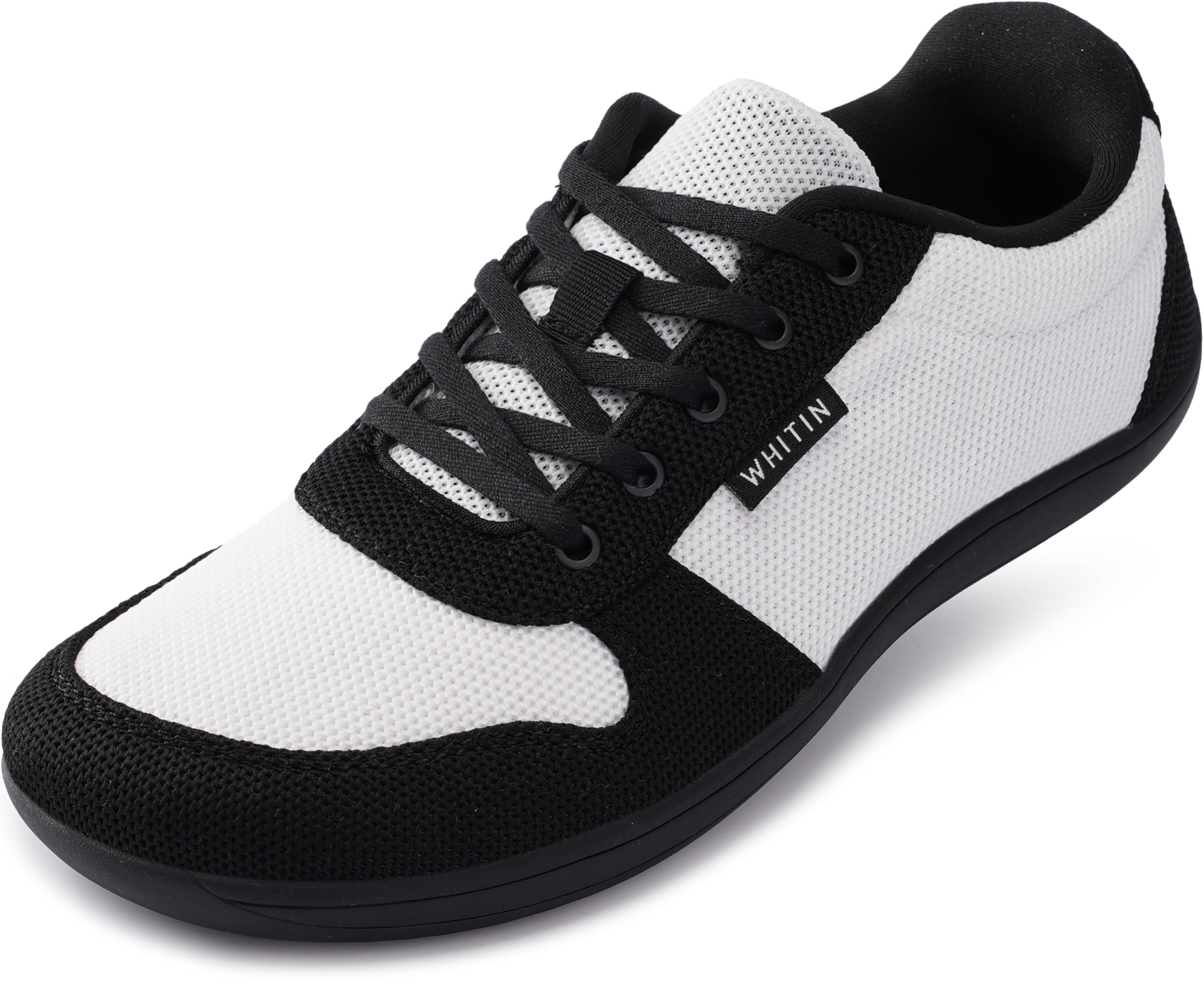 WHITIN Men's Wide Toe Box Barefoot Sneakers + Breathable Knit Walking Shoes
