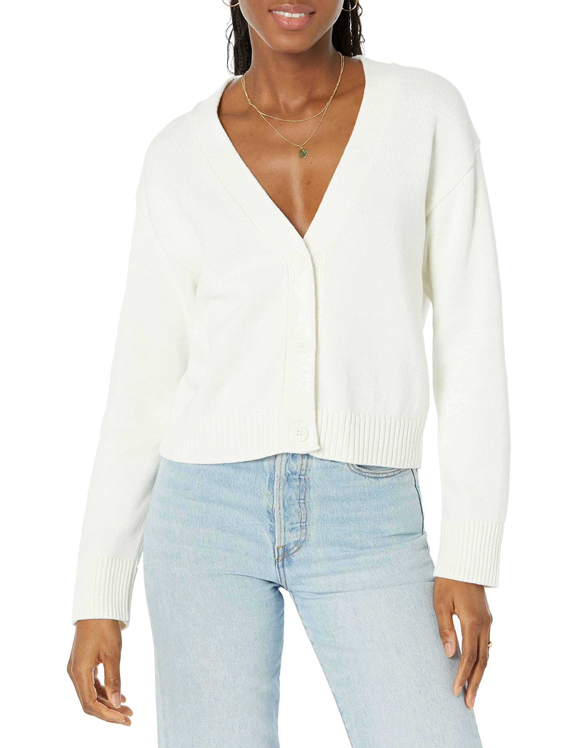Amazon Essentials Women's Relaxed Fit Midweight Cardigan Sweater