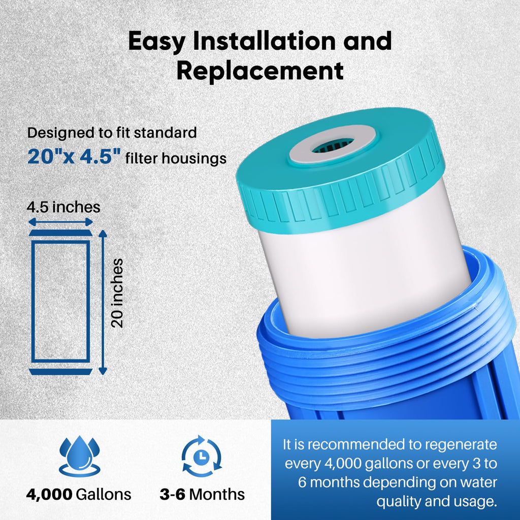 PUREPLUS 5 Micron 20"x4.5" Whole House Water Filter Cartridge Combo Kit with Sediment and Activated Carbon Block Filter - Replacement for FPMB5-20, AP810-2, FC25B, EPM-20BB, 2 PACK