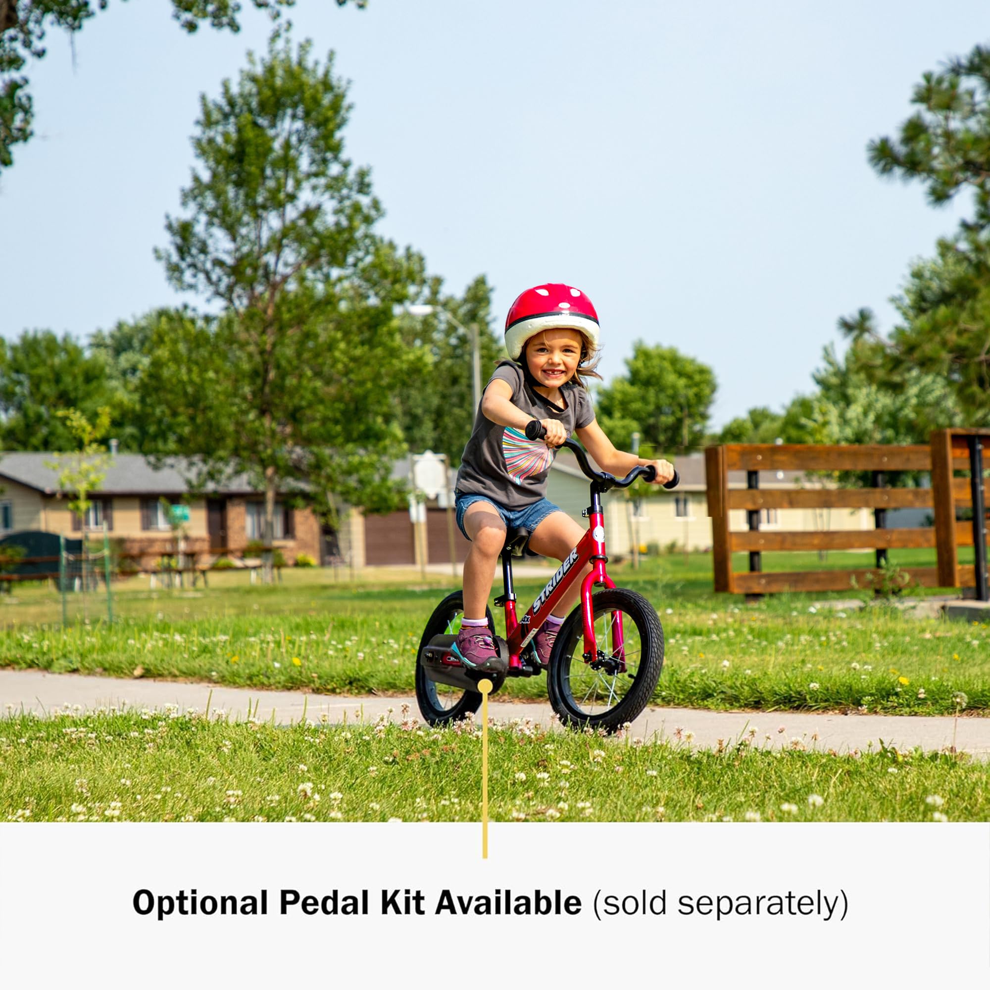 Strider 14x Classic, Balance Bike for Kids 3 to 6 Years - Includes Kid Sized Grips, Padded Seat, Performance Footrest, All-Purpose Tires-Easy Assembly, Tool-Free Adjustments