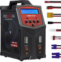 Venom Power Pro Duo LiPo Battery Charger - LCD Screen, Charging Leads - Balance Charger & Discharger for LiPo, LiHV, Li-Ion, Life, NiMH, NiCD, Pb Batteries - Power Supply for 1S- 6S, Drone & RC Cars