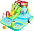 WELLFUNTIME Inflatable Water Slide Park, Bouncy Castle with Deep Pool, 191 x 157.5 x 100 Inch, Jumping Castle with Air Blower