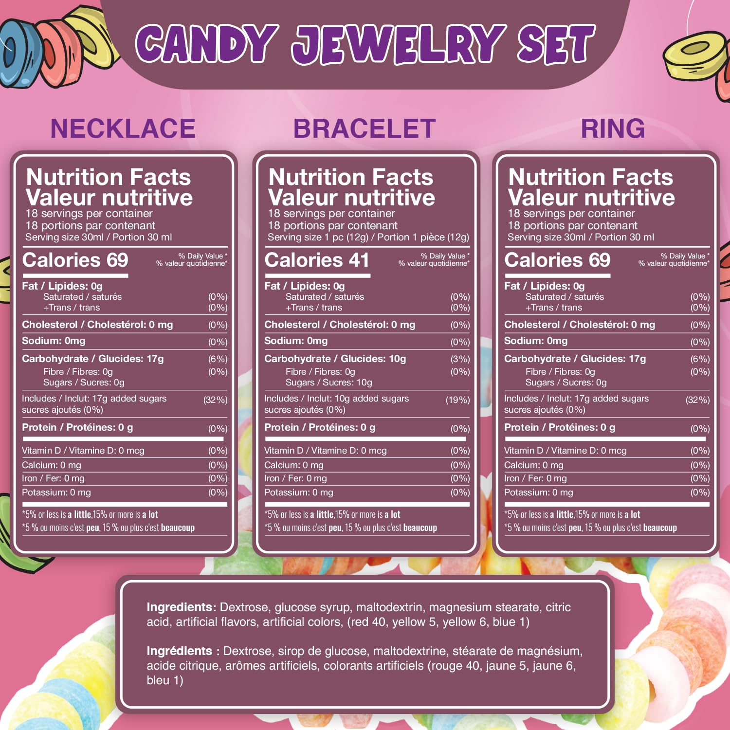 Fresh Finest 48-Count Bulk Candy Bracelets - Individually Wrapped Novelty Candy Bracelets. Perfect for Party Favors, Goody Bags, Candy Buffets, and Retro-Themed Events.