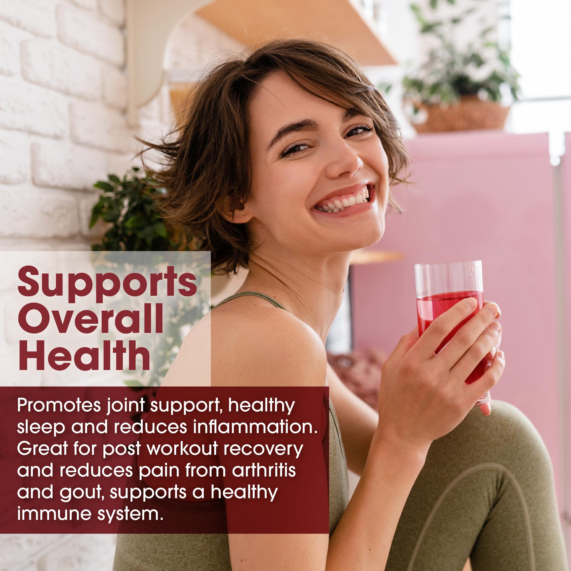 Cherry Bay Orchards Tart Cherry Concentrate - All Natural Juice to Promote Healthy Sleep, 16oz Bottle - Gluten Free, Natural Antioxidants, No Added Sugar or Preservatives