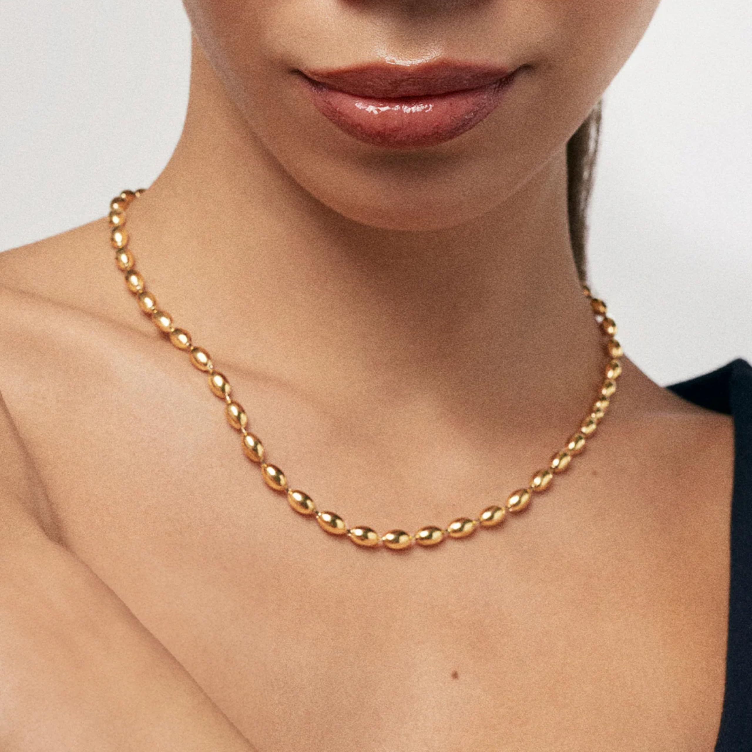 Hey Harper Gold Necklace For Women Trendy Necklace - 14K Golden PVD Coating Waterproof & Sweatproof Non Tarnish Jewelry Chain Necklaces