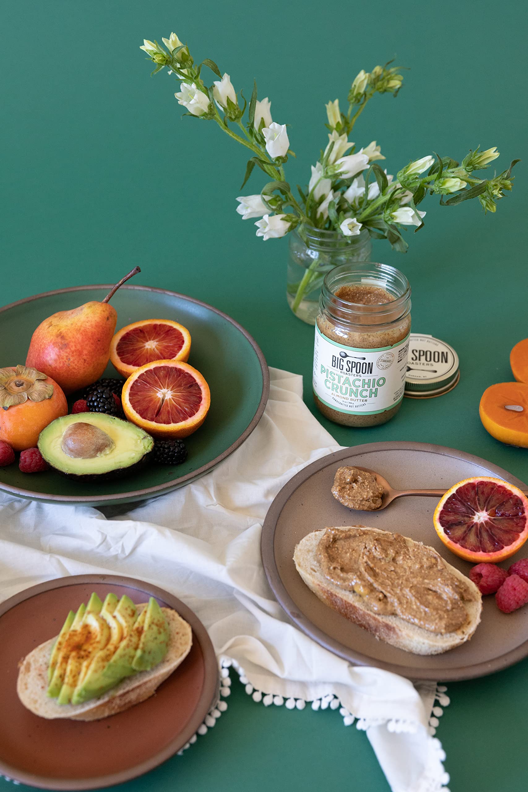 Big Spoon Roasters Carrot Cake Almond Butter With Sea Salt - Keto Friendly, Low Sugar Almond Butter - Crunchy & Bee-Friendly Almonds - Gourmet, Vegan Almond Nut Butter - 13 Ounces