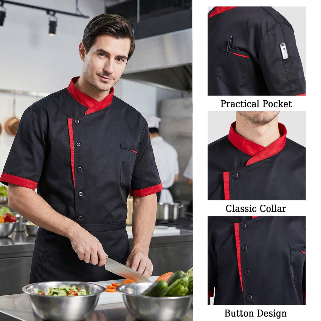 Nanxson Unisex Chef Jacket Men's Chef Coat Restaurant Kitchen Chef Uniform CFM0016