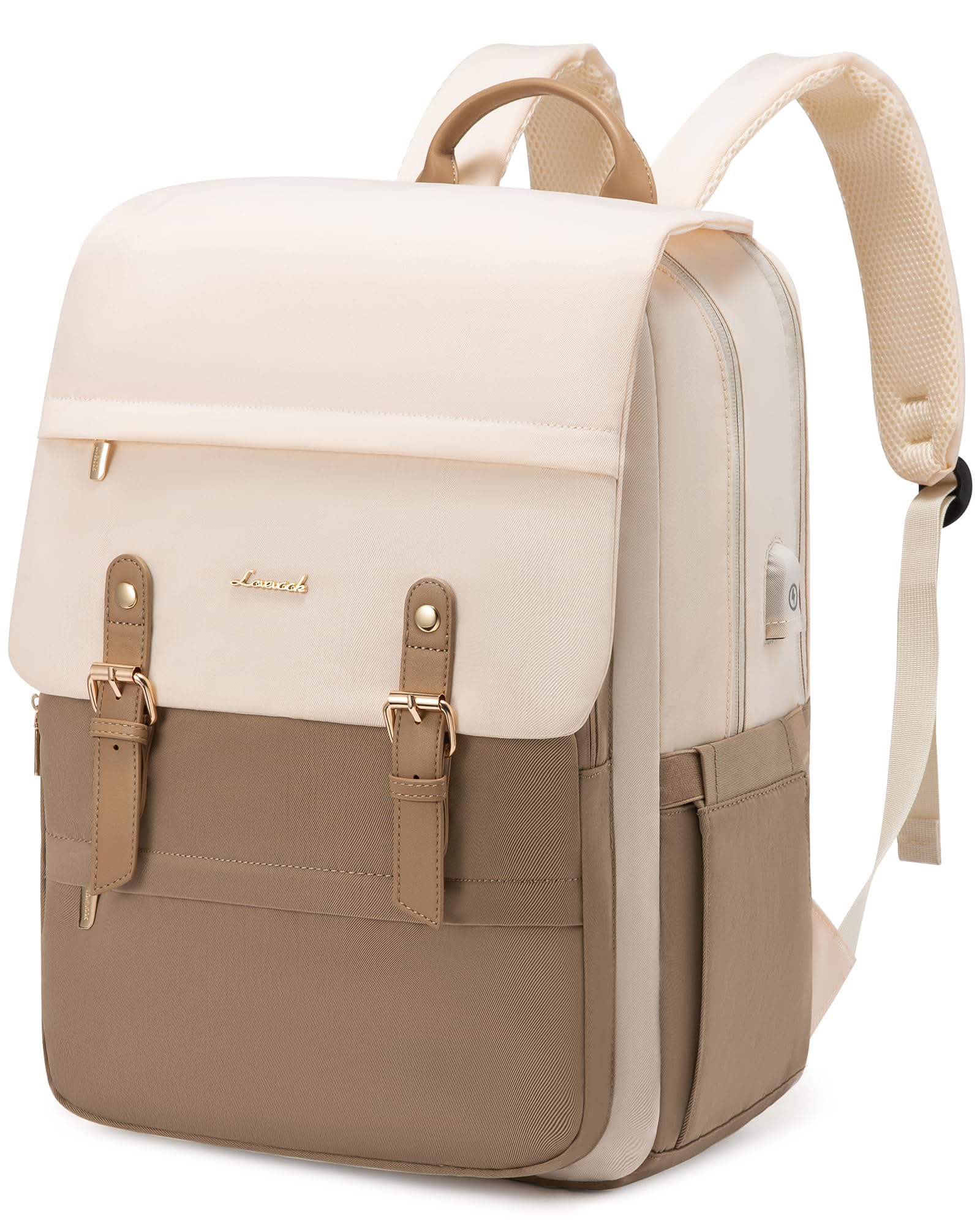 LOVEVOOK Laptop Backpack for Women, 15.6 Inch Vintage Travel Backpack Purse – Airline Approved Large Computer Bag, Lightweight for Nurse Teacher