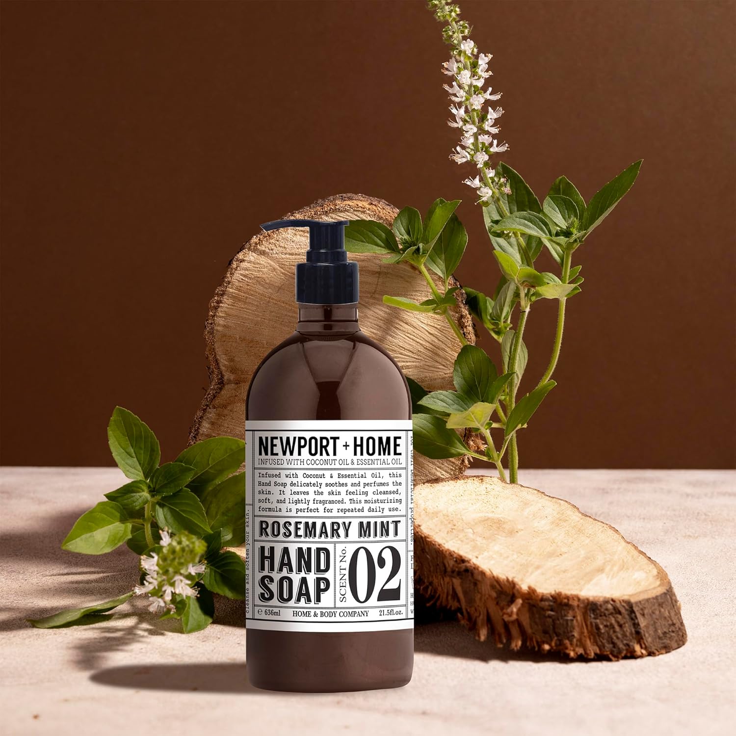Newport Home Hand Soap, Wild Lavender and Rosemary Mint, 21.5 fl oz, Set of 4, Home and Body Co