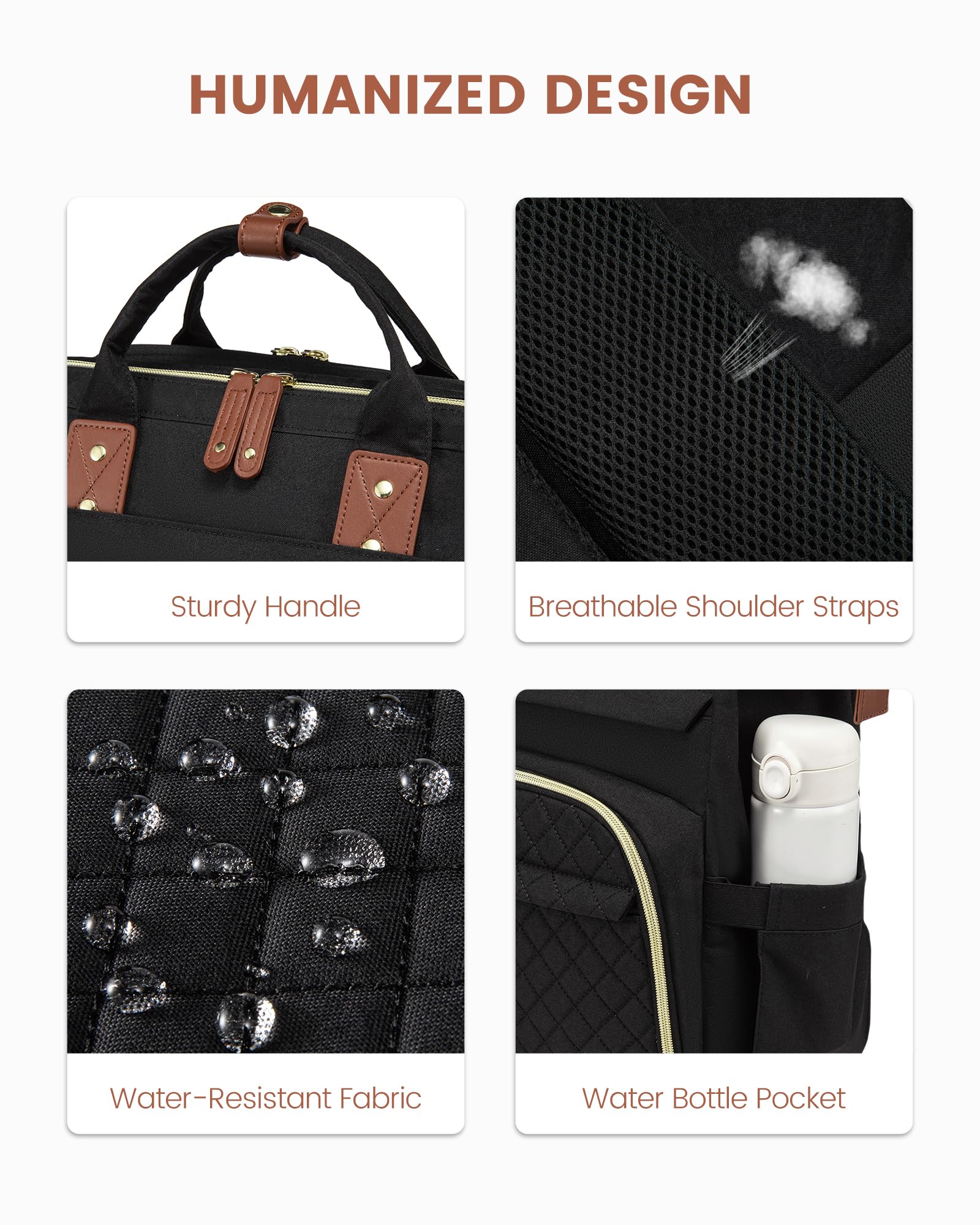 LOVEVOOK Laptop Backpack for Women, 15.6 inch Waterproof Nurse Bag Teacher Work Backpack Purse for Women, Travel Computer Backpack for College Office Business Ladies