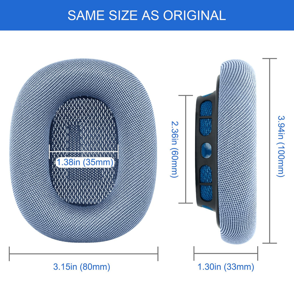 Ear Cushions for AirPods Max - Mesh Fabric Ear Cups Cover Replacement - Upgraded Cushion for Apple Air Pods Max Headphones (Green)