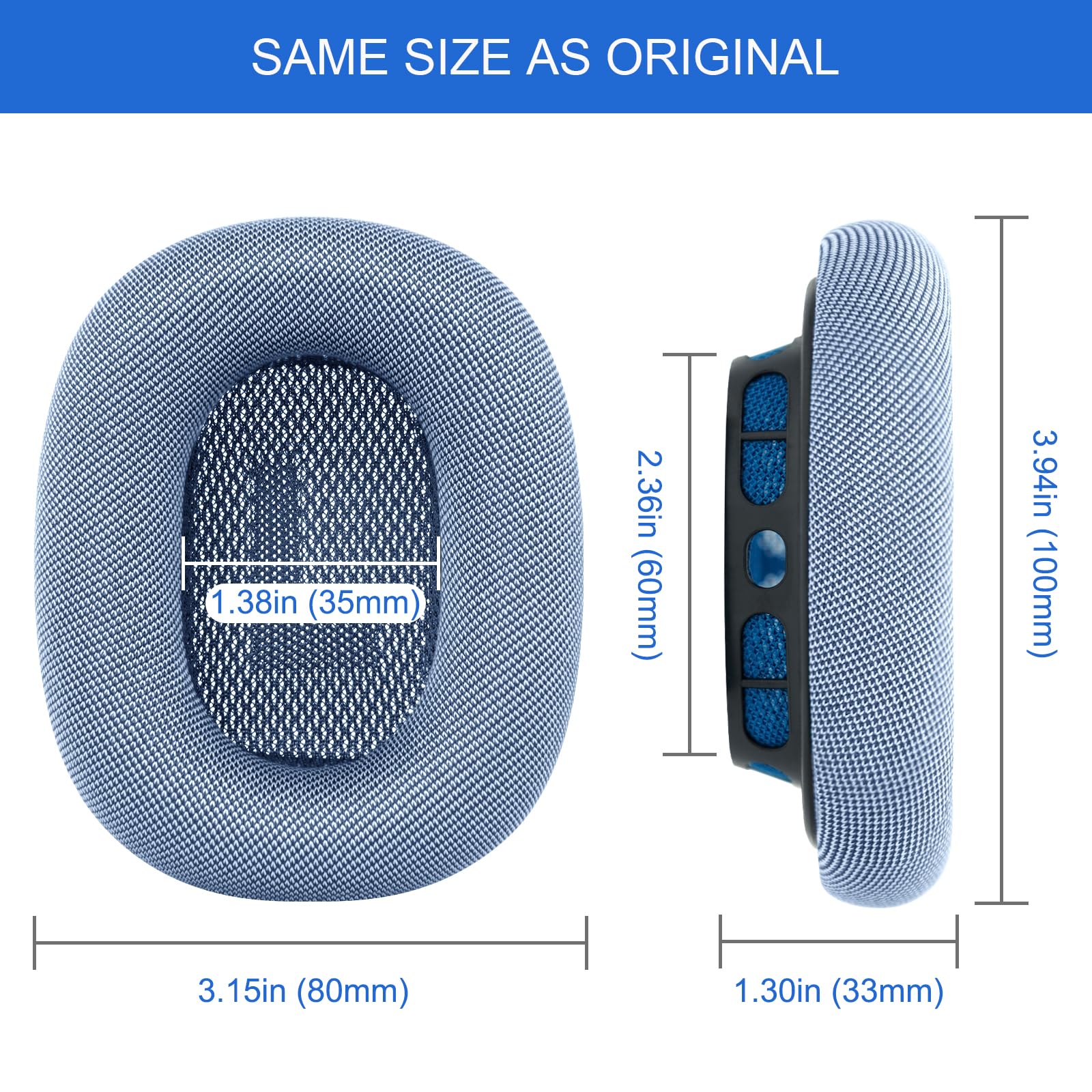 Ear Cushions for AirPods Max - Mesh Fabric Ear Cups Cover Replacement - Upgraded Cushion for Apple Air Pods Max Headphones (Green)