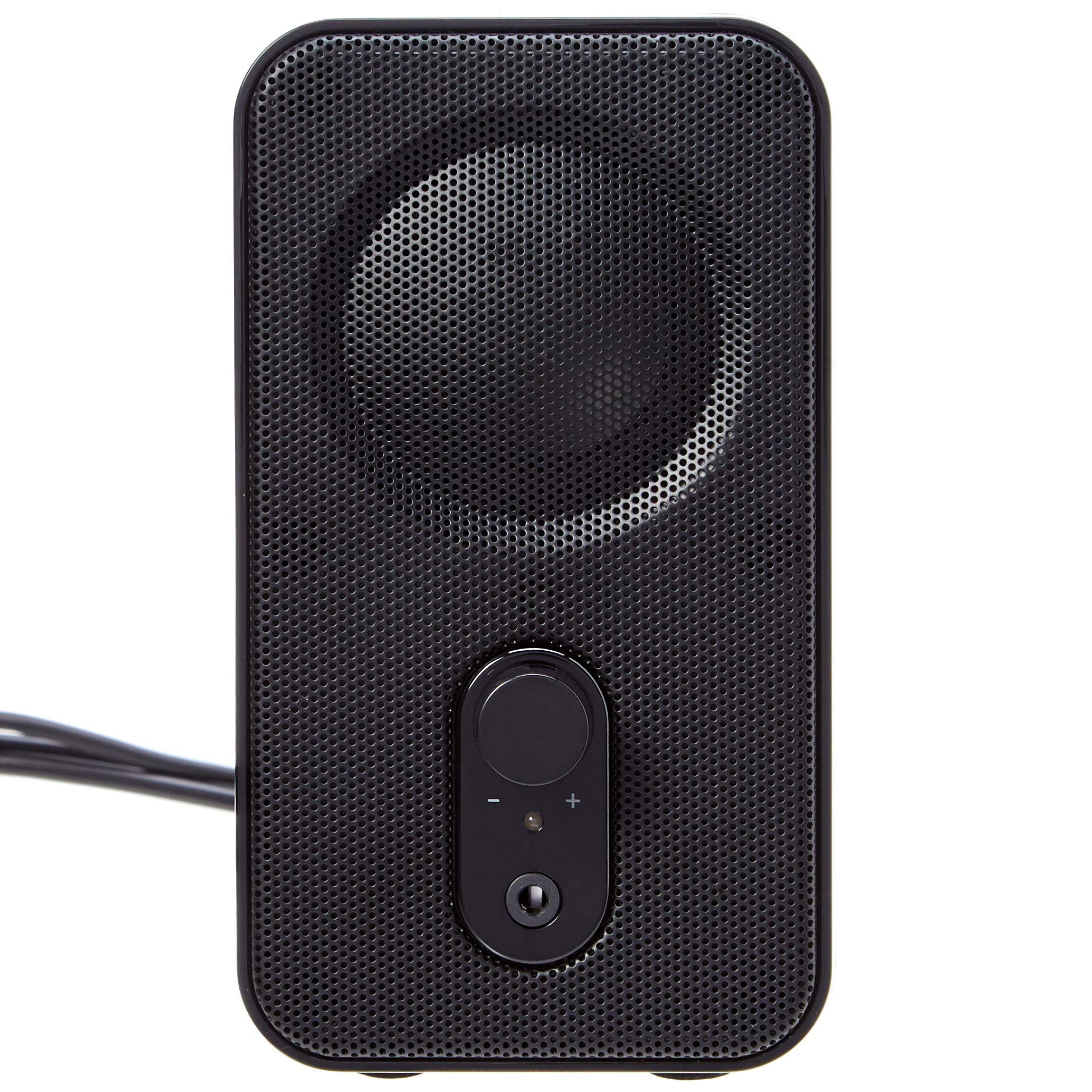 Amazon Basics AC-Powered Computer Speakers for Desktop or Laptop PC with Volume Control, Headphone Jack, Black (US Version)