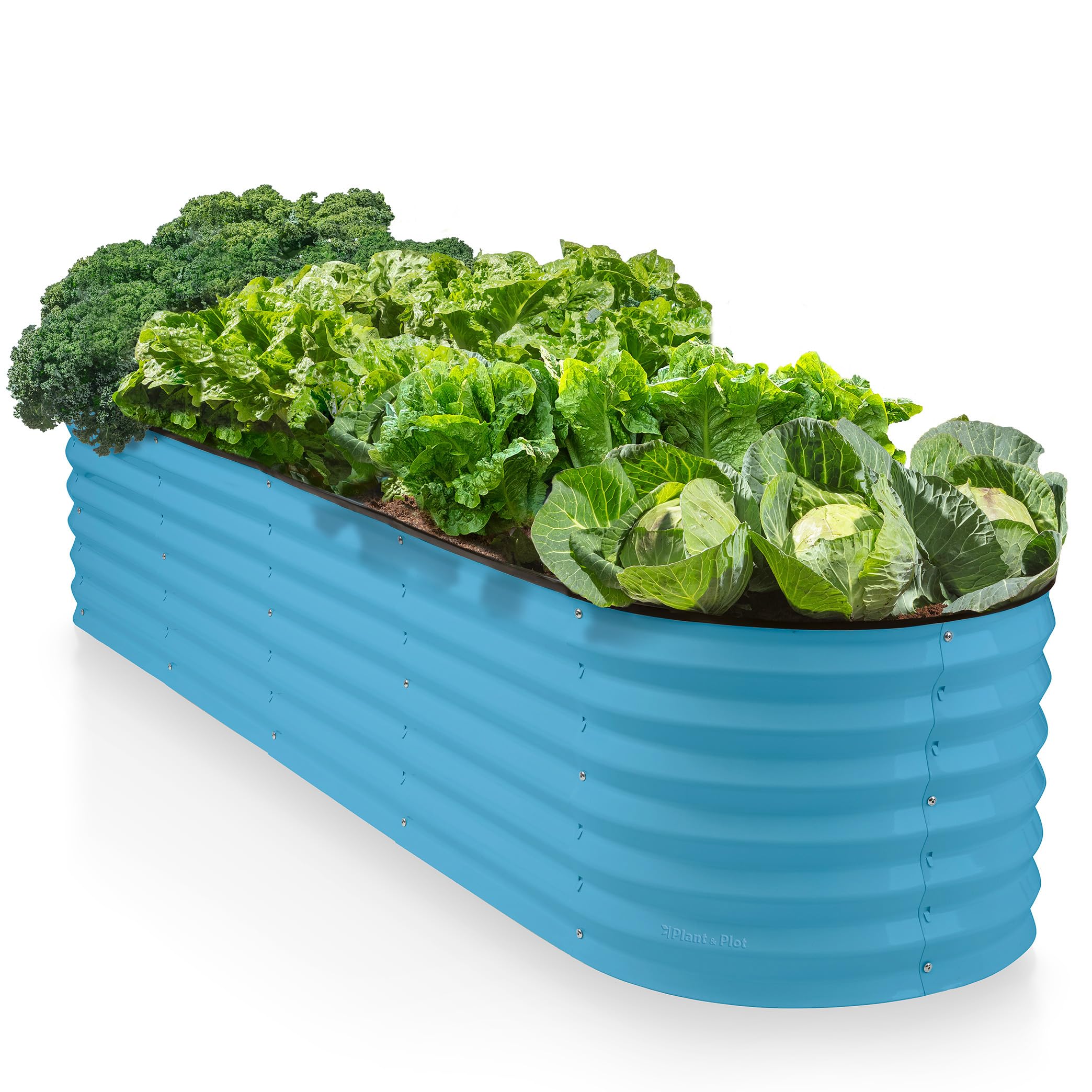 9-in-1 Galvanized Steel Raised Garden Bed // 8×2×1.5 ft Modular Planter for Gardening, Vegetables, Flowers // 18" Tall Metal Raised Garden Beds Outdoor (Dark Green) // Patented Design Planter Box