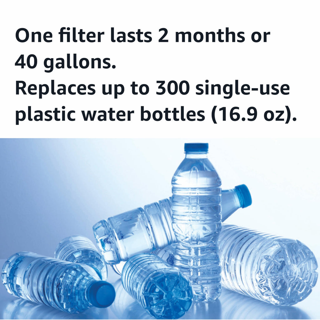 Amazon Basics Enhanced Replacement Water Filters for Water Pitchers, BPA-Free, WQA & NSF Certified, Compatible with Brita Water Pitchers & Drinking Water Filter Systems, 1 Year Filter Supply, 6-Pack