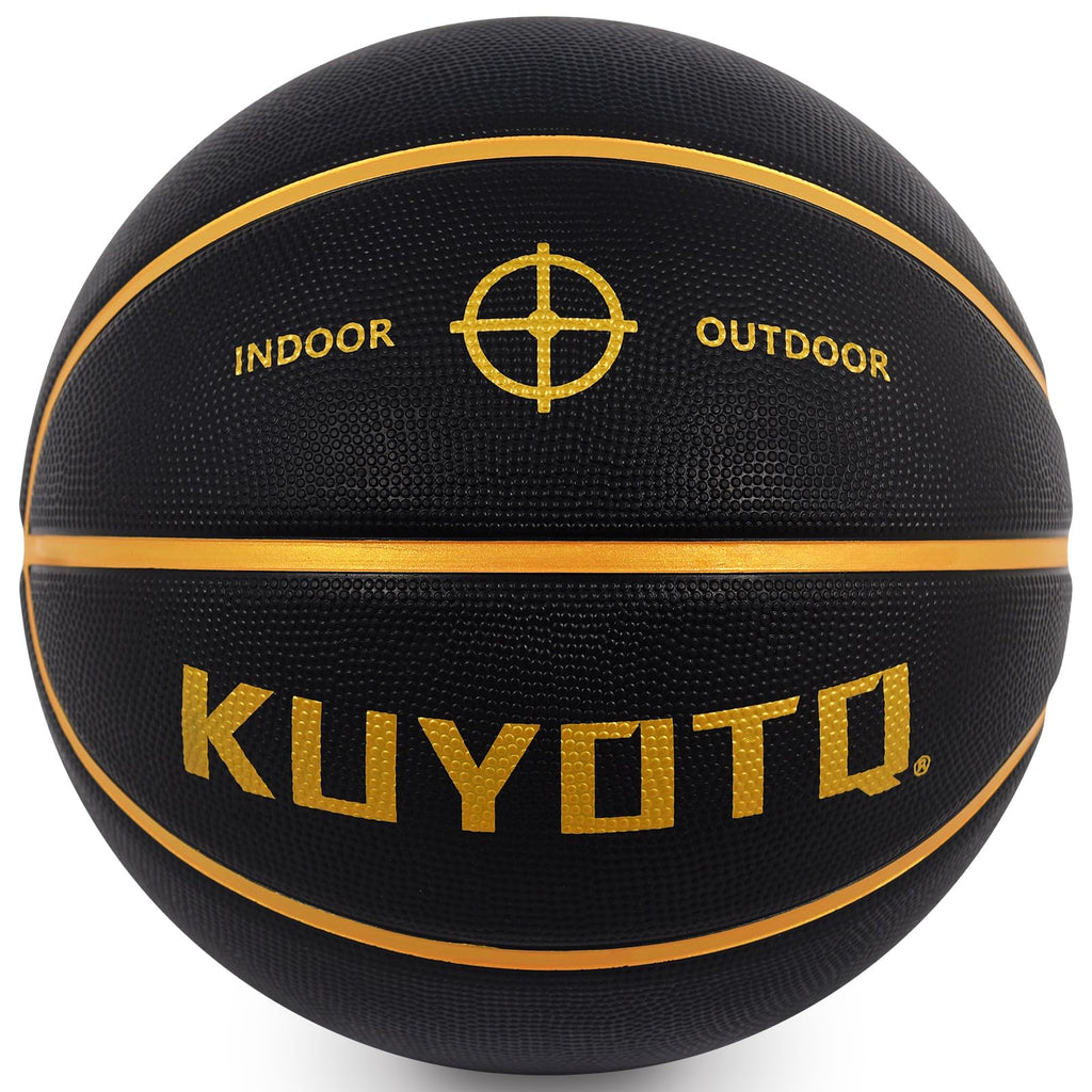 KUYOTQ Kids Youth Adult Size 3/4/5/6/7 (22/25.5/27.5/28.5/29.5") Basketball Premium Rubber or Faux Leather Basketball Indoor Outdoor Basketball for Boys Girls Womens Mens Basketball Gifts (Deflated)