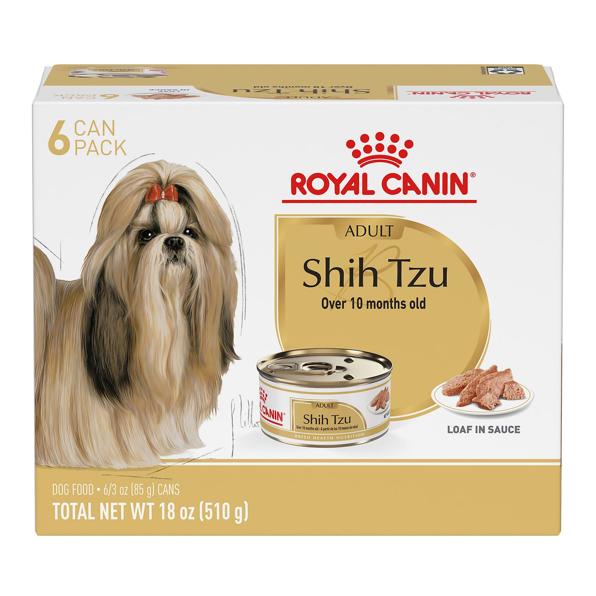 Royal Canin Breed Health Nutrition Shih Tzu Adult Loaf in Sauce Dog Food, 3 oz (Pack of 6)