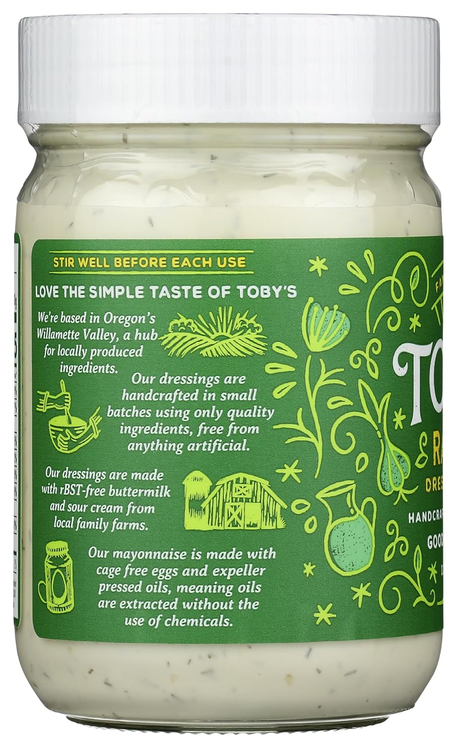 Tobys, Dressing Dip Ranch, 12 Ounce