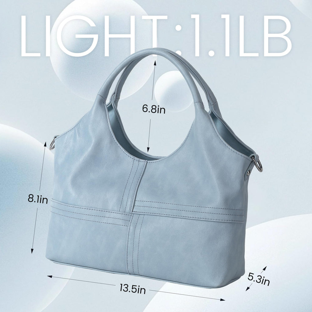 KOGTLA Medium Vegan Leather Purses for Women with Detachable Satchel Strap, Ladies Handbags, Tote Hobo Bags with Two-Handle