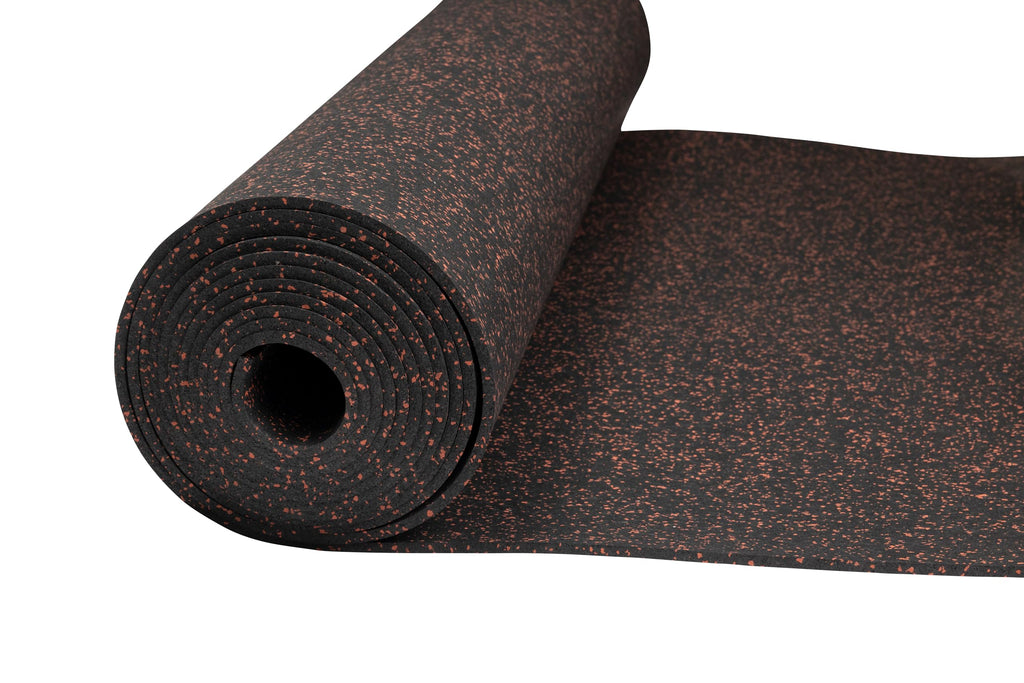 Playsafer Genaflex Rubber Gym Floor Mat, Heavy Duty Commercial Protective Gym Flooring Roll - 8mm Thick (10% Blue, 4' X 4')