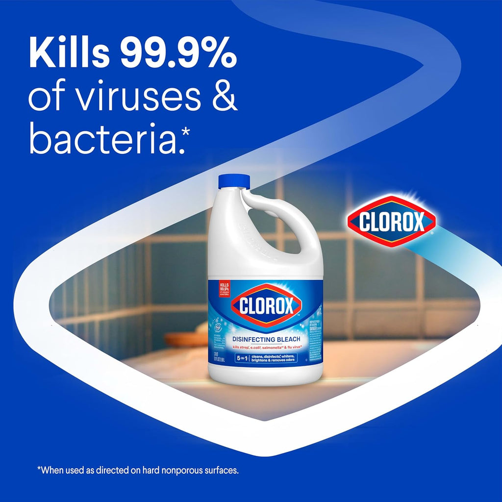 Clorox Disinfecting Bleach, 121 Fluid Ounces (Package May Vary)