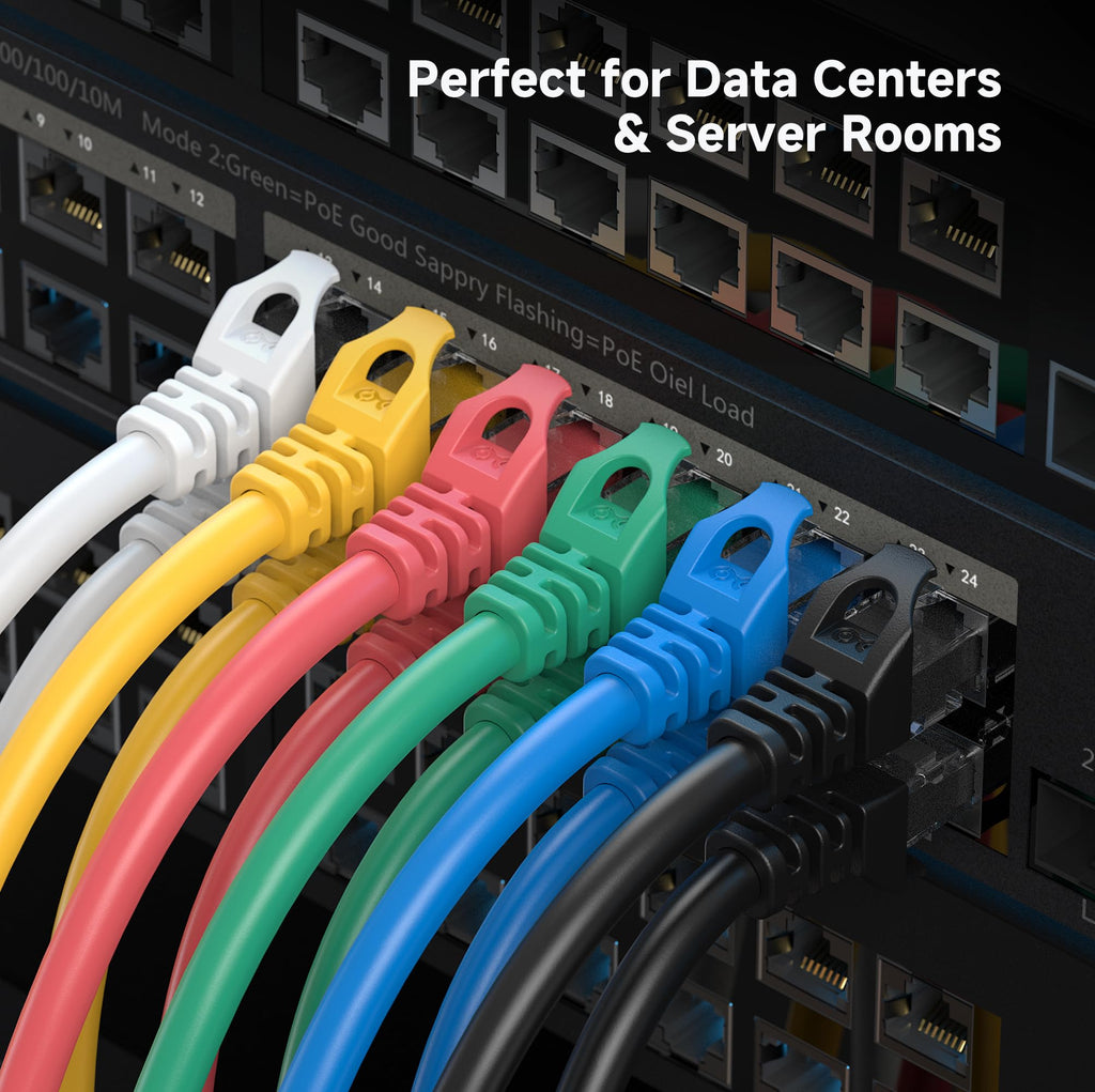 Cable Matters 10Gbps Snagless Short Cat 6 Ethernet Cable - 2ft, Cat 6 Cable, Cat6 Cord, Ethernet Cord, Black