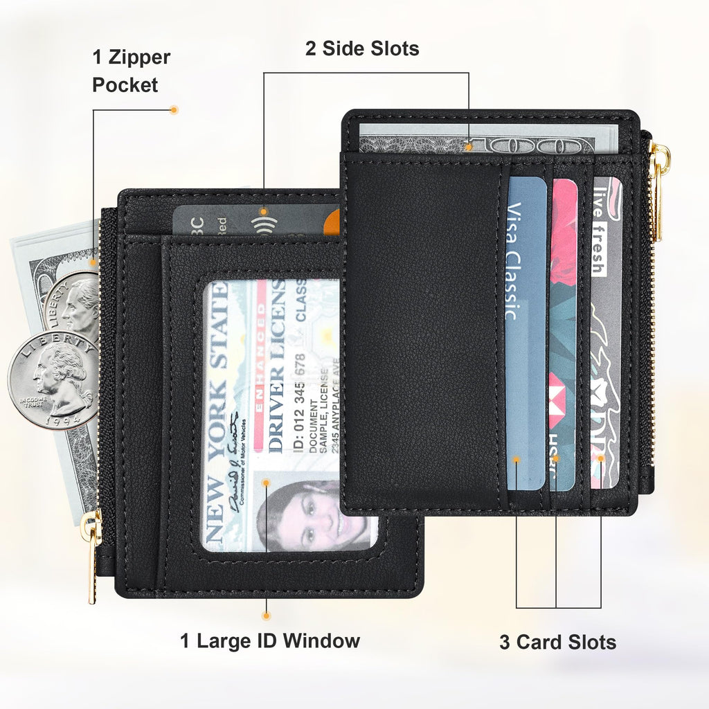 Sodsay Card Case Slim Front Pocket Wallet for Women Credit Card Holder with Keychain | Slim, Credit Card Holder, Front Pocket, with Keychain | Slim