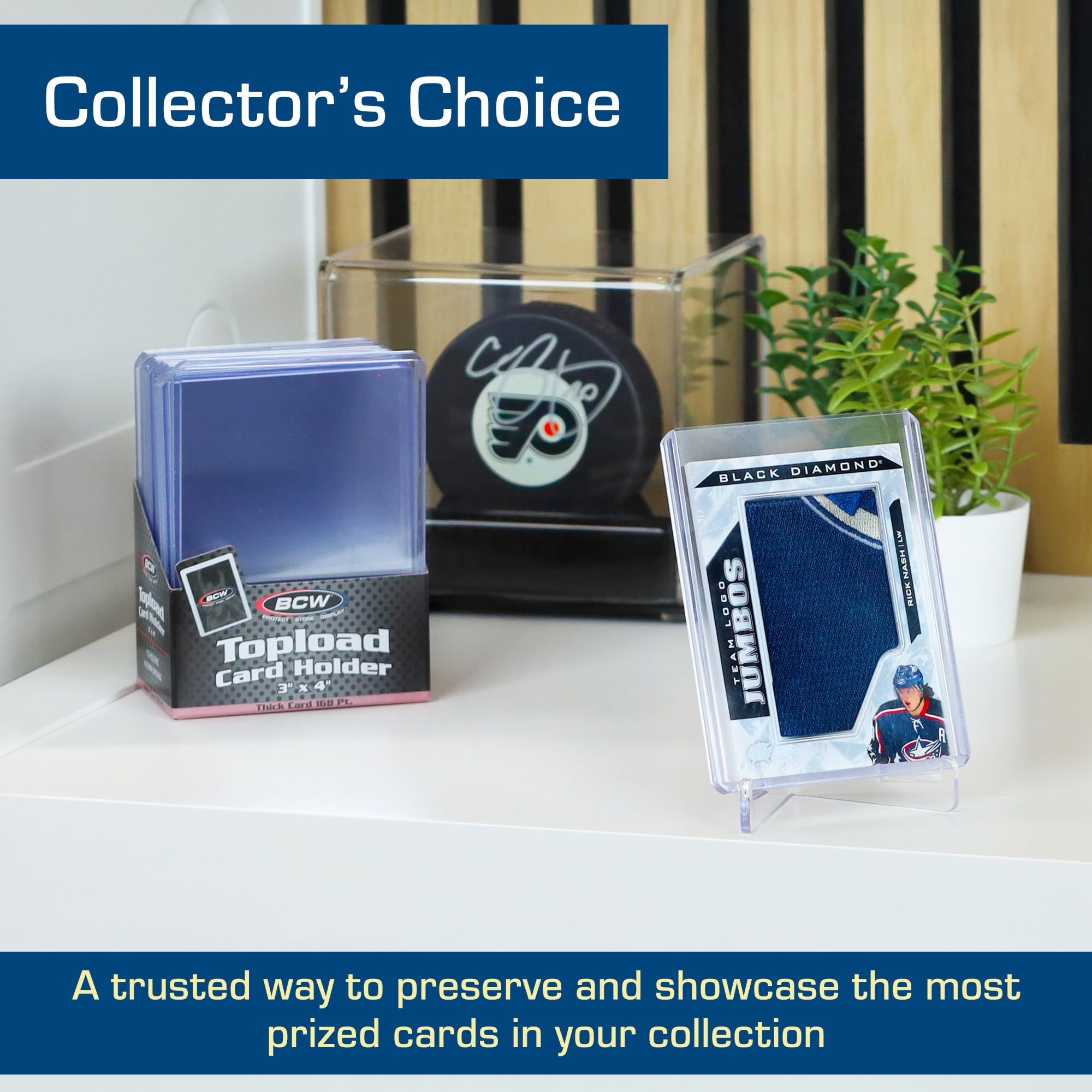 BCW 108 PT. Thick Card Topload Holder - Pack of 1 | Durable Rigid PVC Toploader | Toploaders for Memorabilia, Jersey, Patch, and Relic Cards