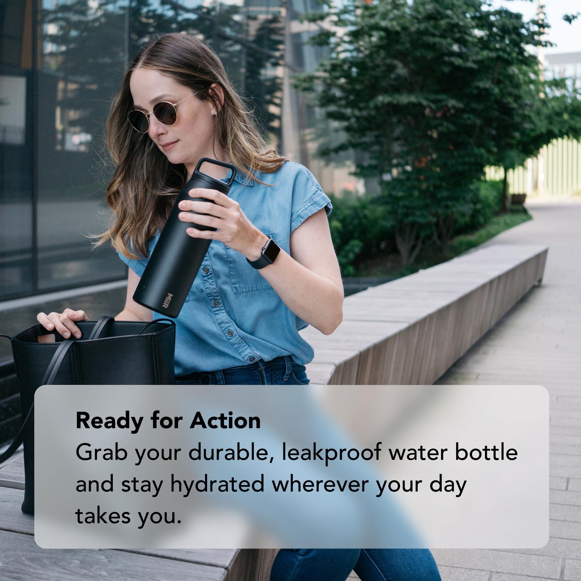 MiiR Wide Mouth Water Bottle - 20oz Insulated Water Bottle in Stainless Steel with Double Wall Vacuum Insulation, Leakproof Design, Keeps Drinks Hot or Cold | Stainless Steel with Double Wall Vacuum Insulation, Leakproof Design, Keeps Drinks Hot or Cold
