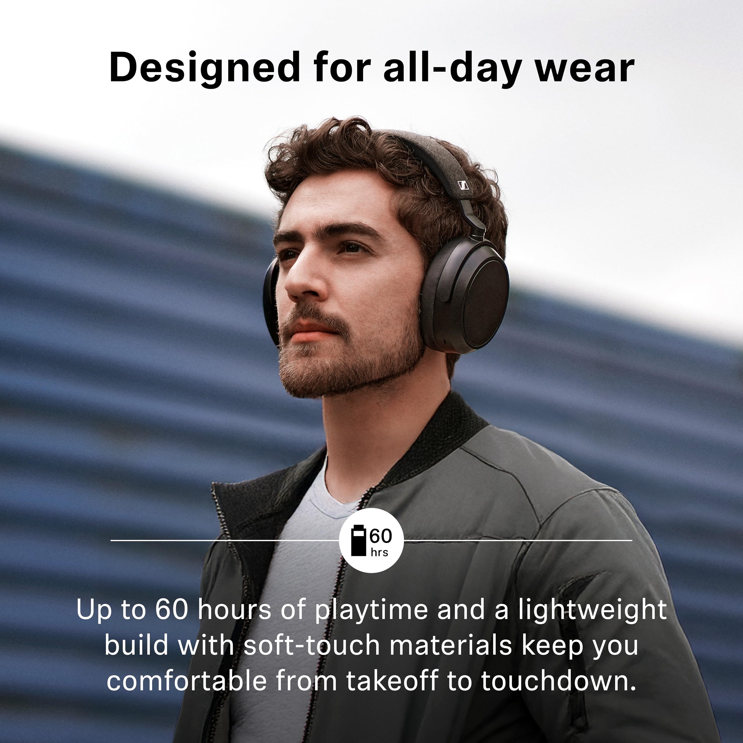 Sennheiser Momentum 4 Wireless Over-Ear Headphones - Bluetooth Headset for Clear Calls with Adaptive Noise Cancellation, Up to 60HR Playtime, Folding Design, 80th Edition